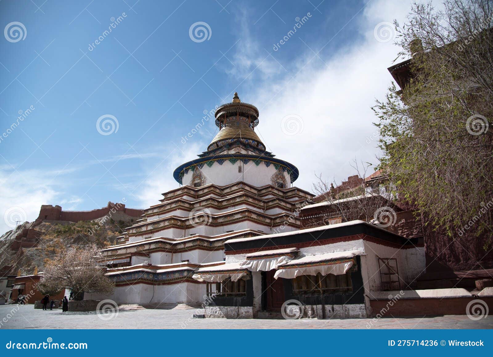 ornate bodhi pagoda of palcho monastery in tibet