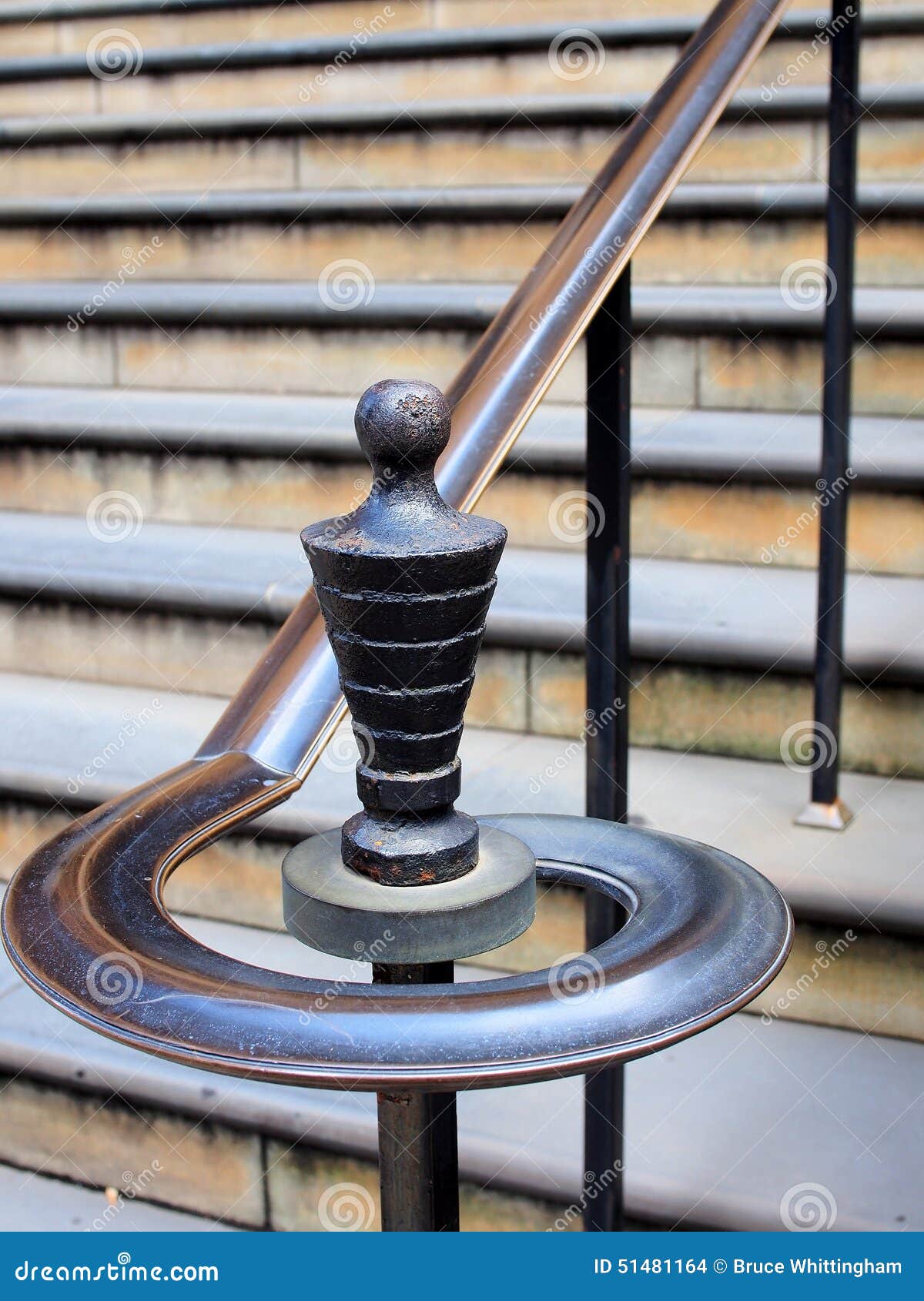 ornate brass bannister