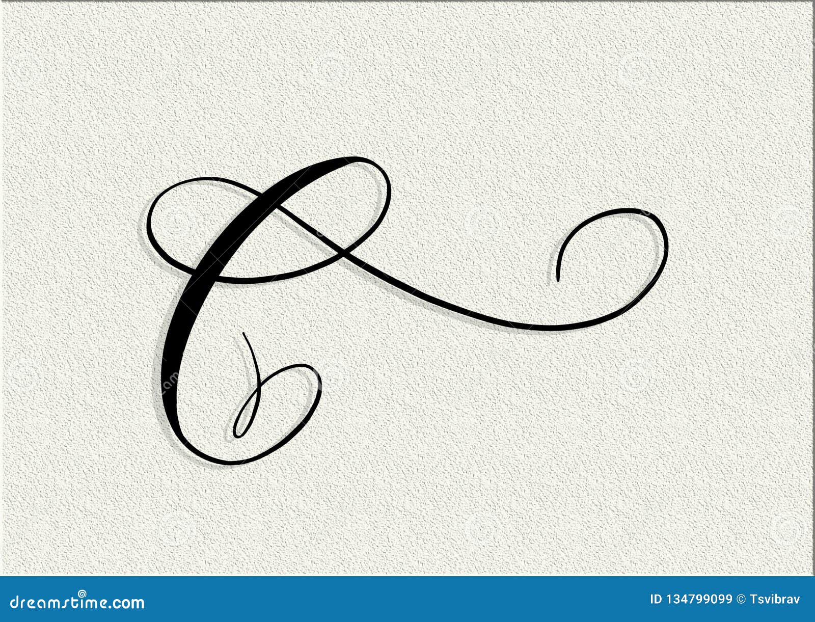 Fancy Calligraphy Alphabet Letter C