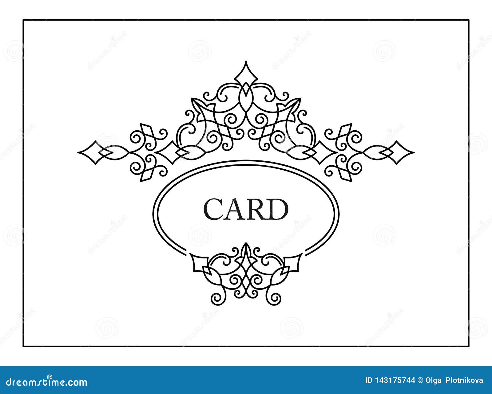 Ornate Decor Border For Invitation Card Flourishes Ornaments