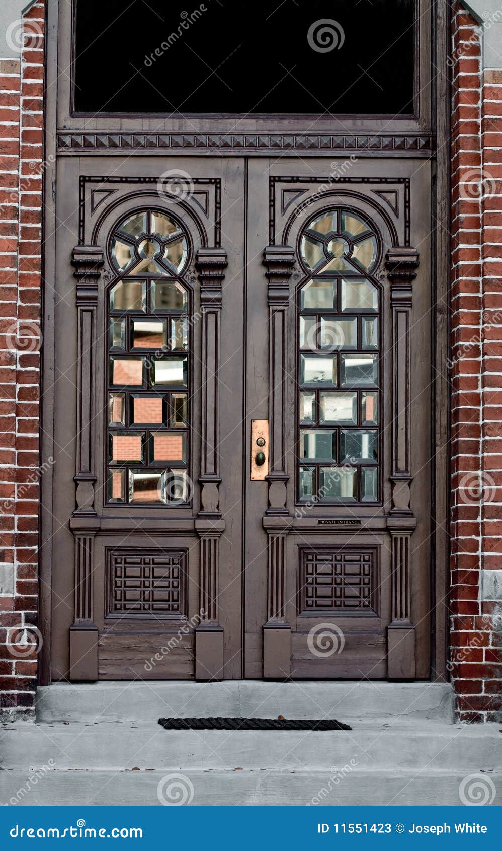 Ornate Doorway In Brick Wall Stock Image Image 11551423