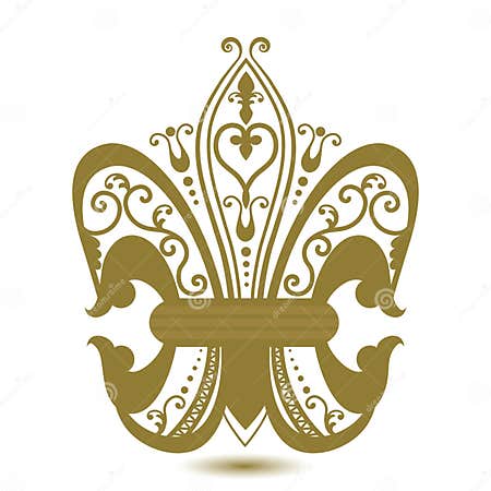 Ornate Fleur De Lis stock vector. Illustration of french - 12592324