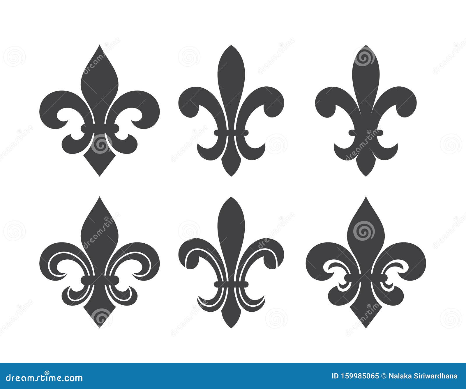 Ornate Fleur De Lis icon stock vector. Illustration of vector - 159985065