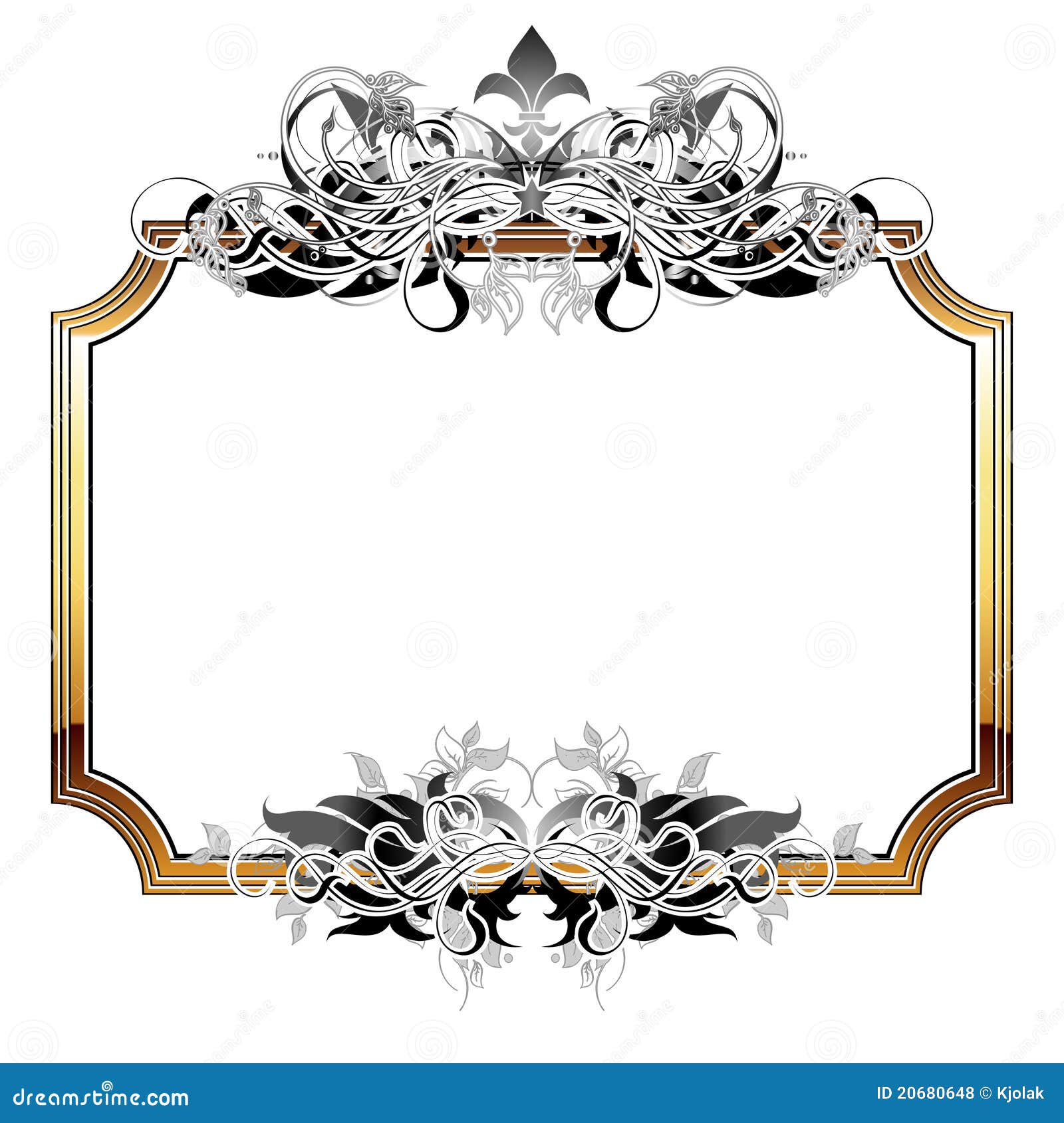 Ornate frame stock vector. Illustration of shape, retro - 20680648
