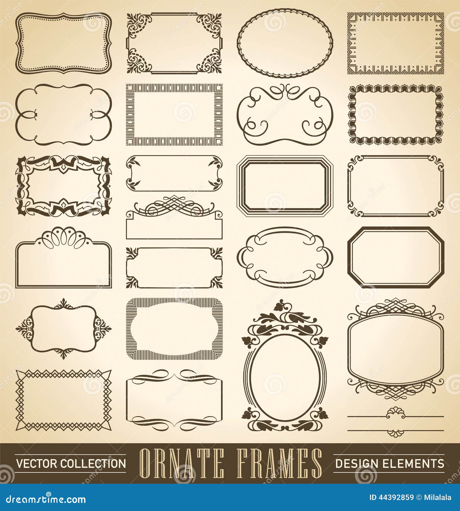 ornate frames set ()
