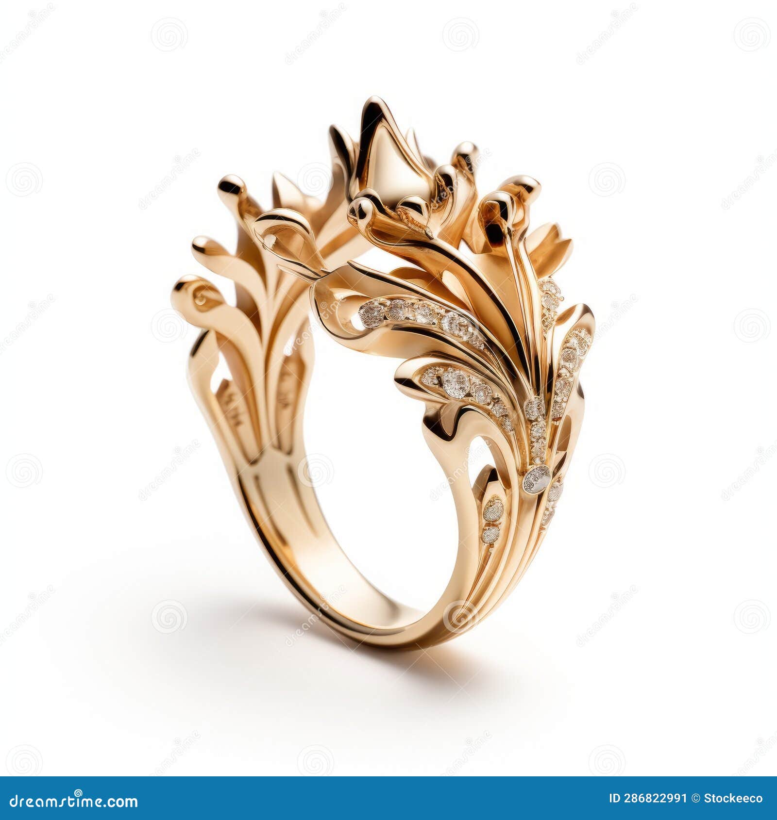 Women's Copper Plated Rose Gold Two-Color Flower Ring - Walmart.com