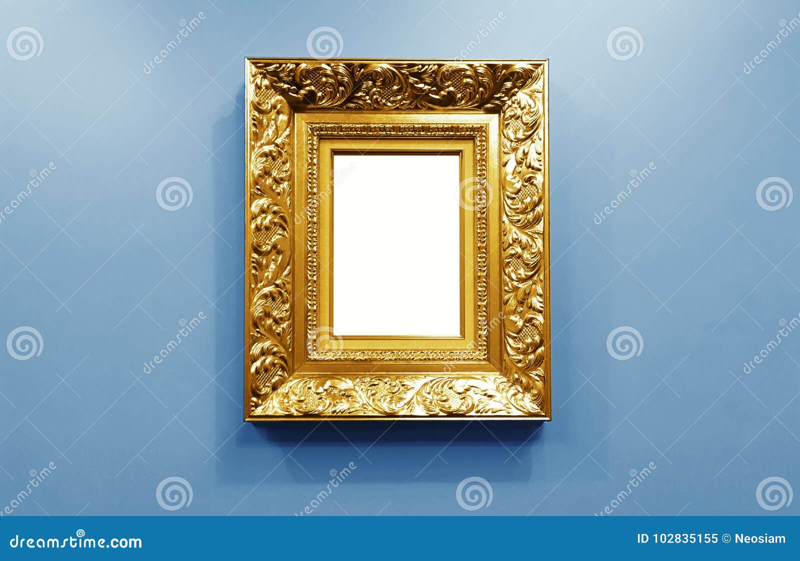 Ornate Golden Picture Frame Stock Image Image of decorative