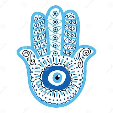 Ornate Hamsa, Amulet Against the Evil Eye and Spoilage. Popular Arabic ...