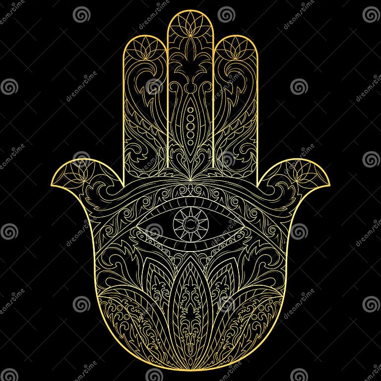 Hand of Fatima stock vector. Illustration of isolated - 102912242