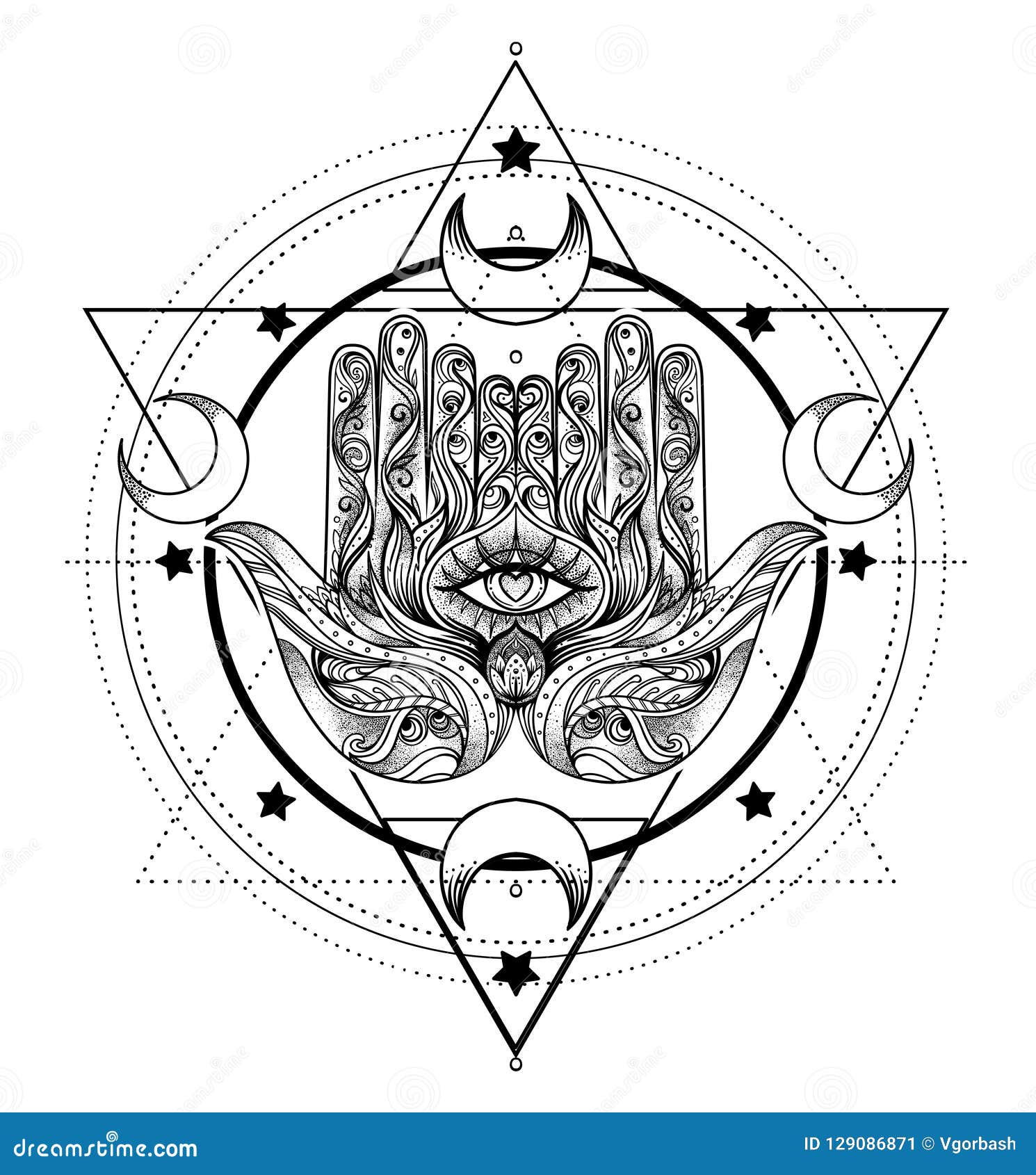 Idika Hamsa Tattoo Design - Tattapic®