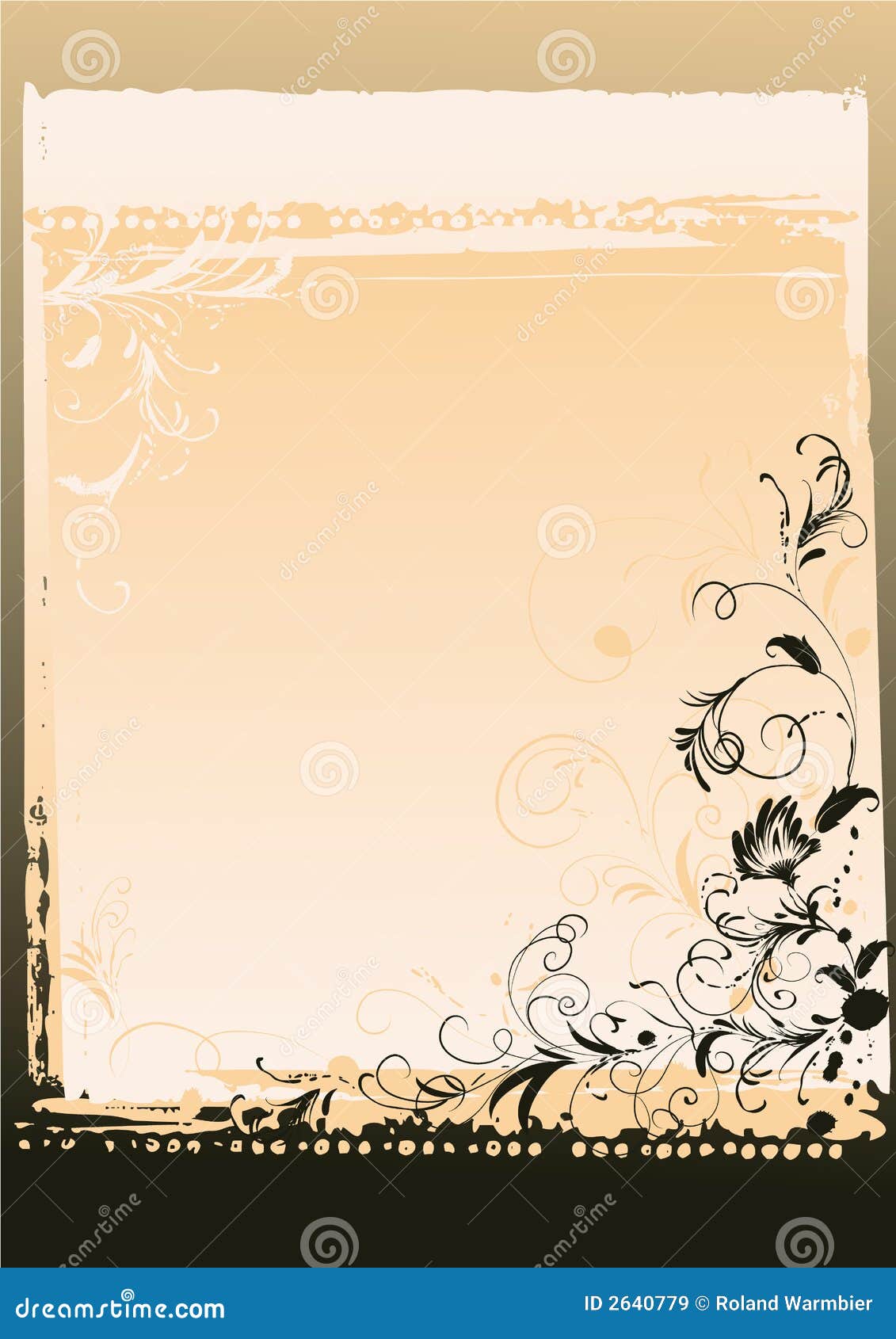 Ornate Letter Background Stock Vector Image Of Leaves 2640779