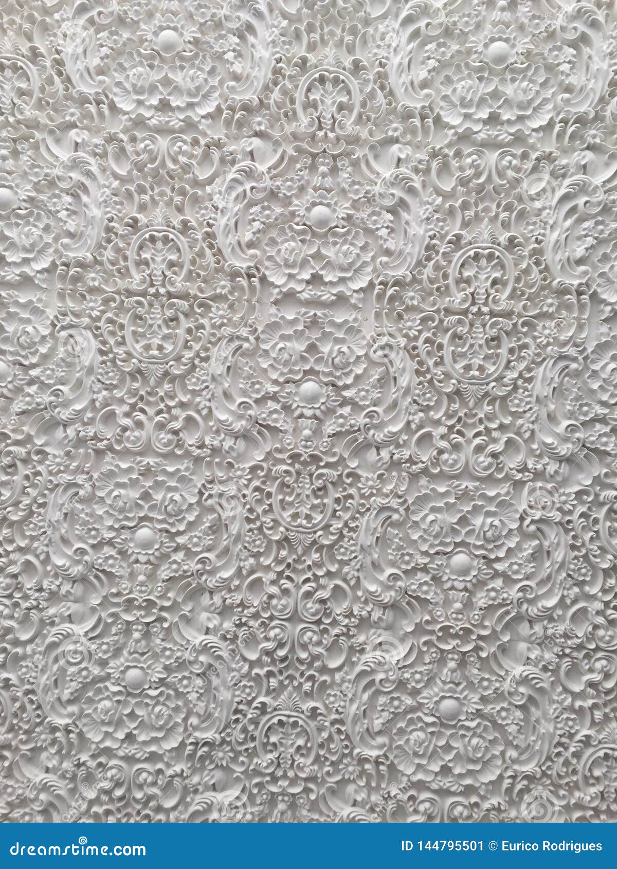 Ornate Plaster of Paris Wall Design Imagen de archivo Imagen de