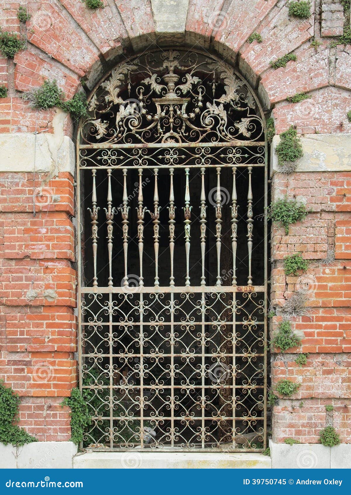 Ornate Victorian English Iron Gate Stock Image Image of gate, metal