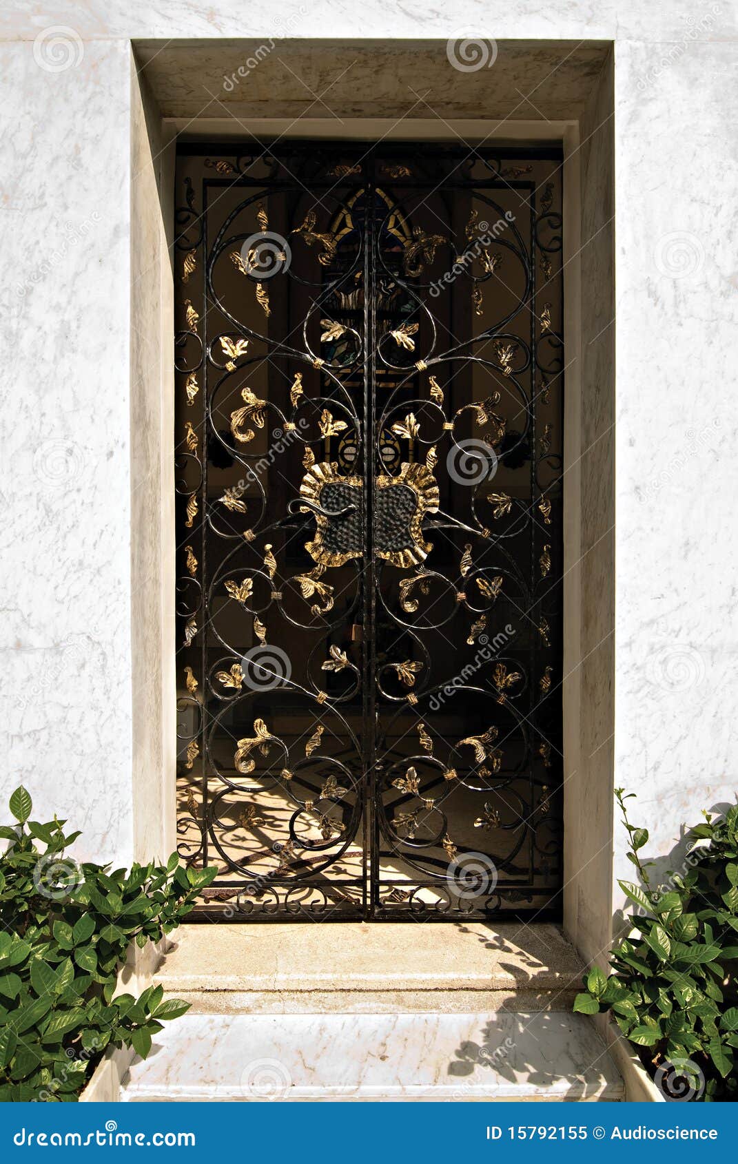 Ornate Wrought Iron Metal Doorway Stock Image Image of gateway