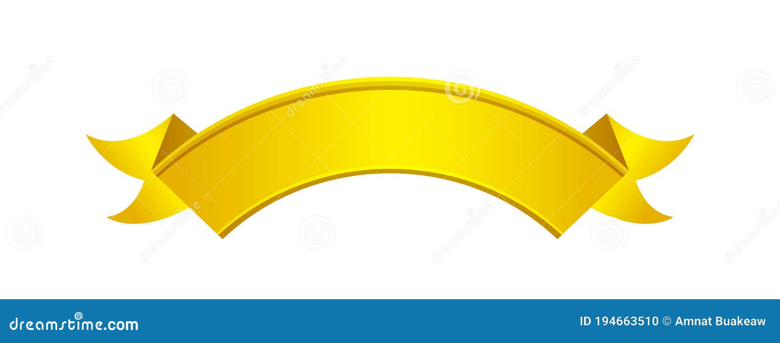 hermoso elemento icono de cinta dorada con detalles azules aislados sobre  vector de fondo blanco Imagen Vector de stock - Alamy