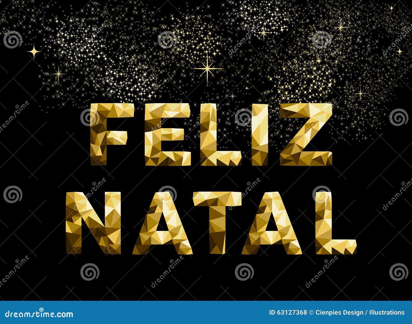 Buon Natale In Brasiliano.Oro Natale Del Brasile Del Feliz Di Buon Natale In Basso Poli Illustrazione Vettoriale Illustrazione Di Brazil Grafico 63127368