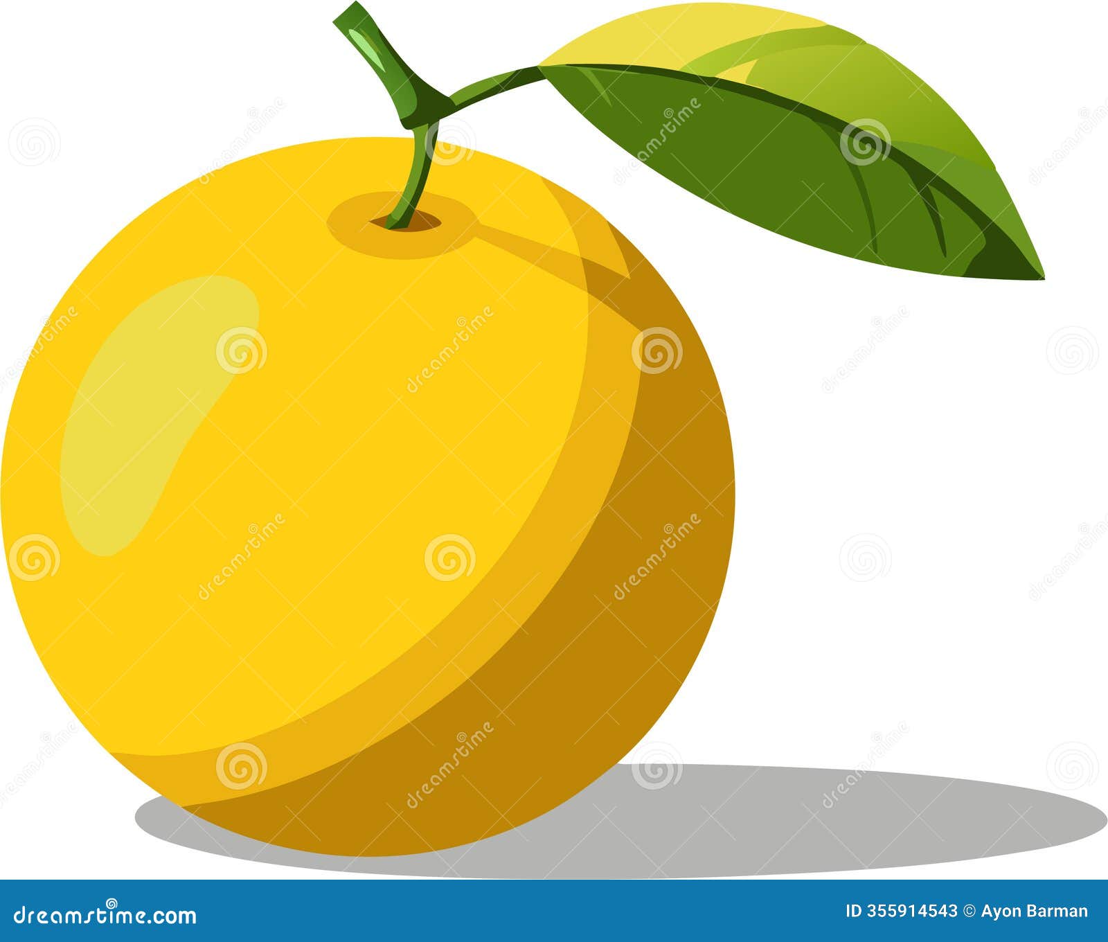 oroblanco citrus  on white with natural shadows