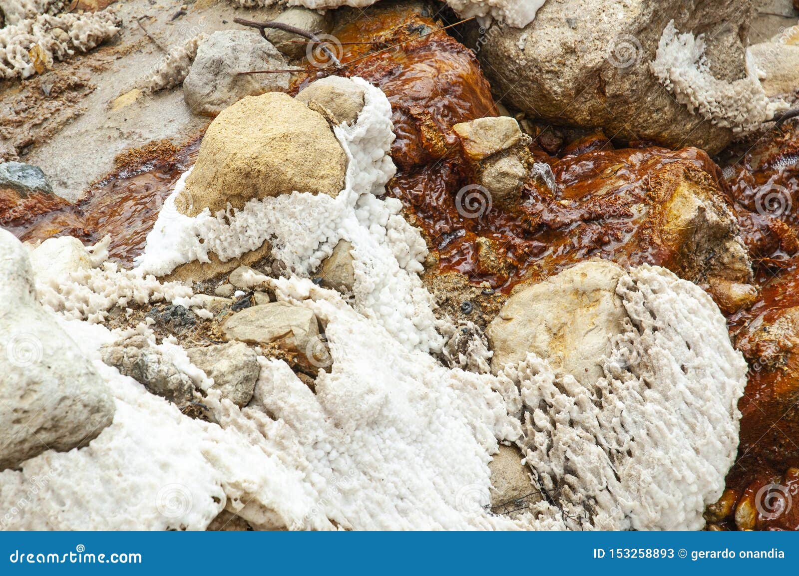 Orografia curiosa con terreno Marziano di aspetto. Arido, deserto ed inospitale Burrone del sale, del fiume e dell'adatto non sani ad irrigazione a Albatera, Alicante, Spagna,