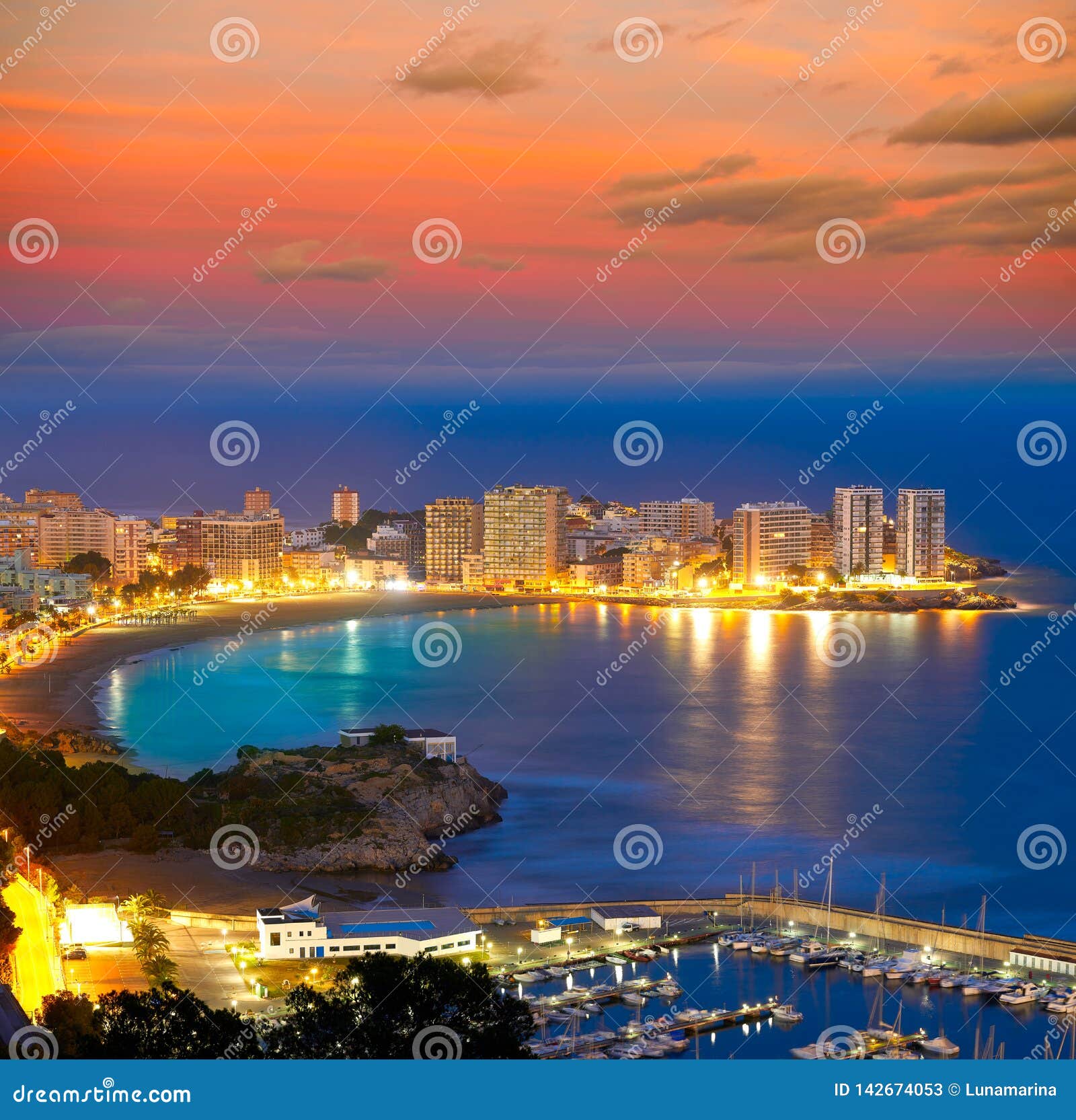 oropesa de mar beach la concha sunset