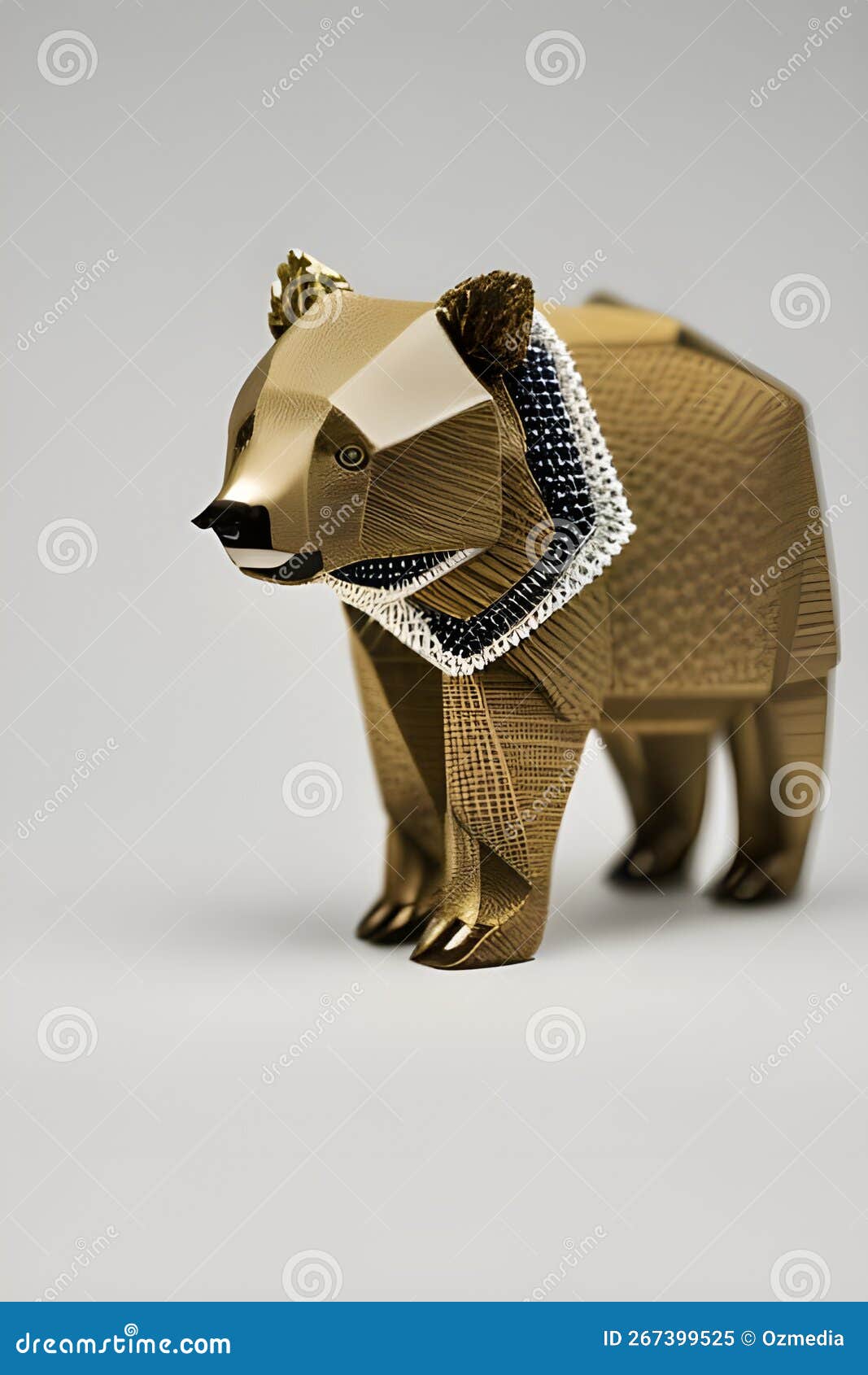 Orso Origami Sullo Sfondo Luminoso Illustrazione di Stock - Illustrazione  di decorazione, artistico: 267399525