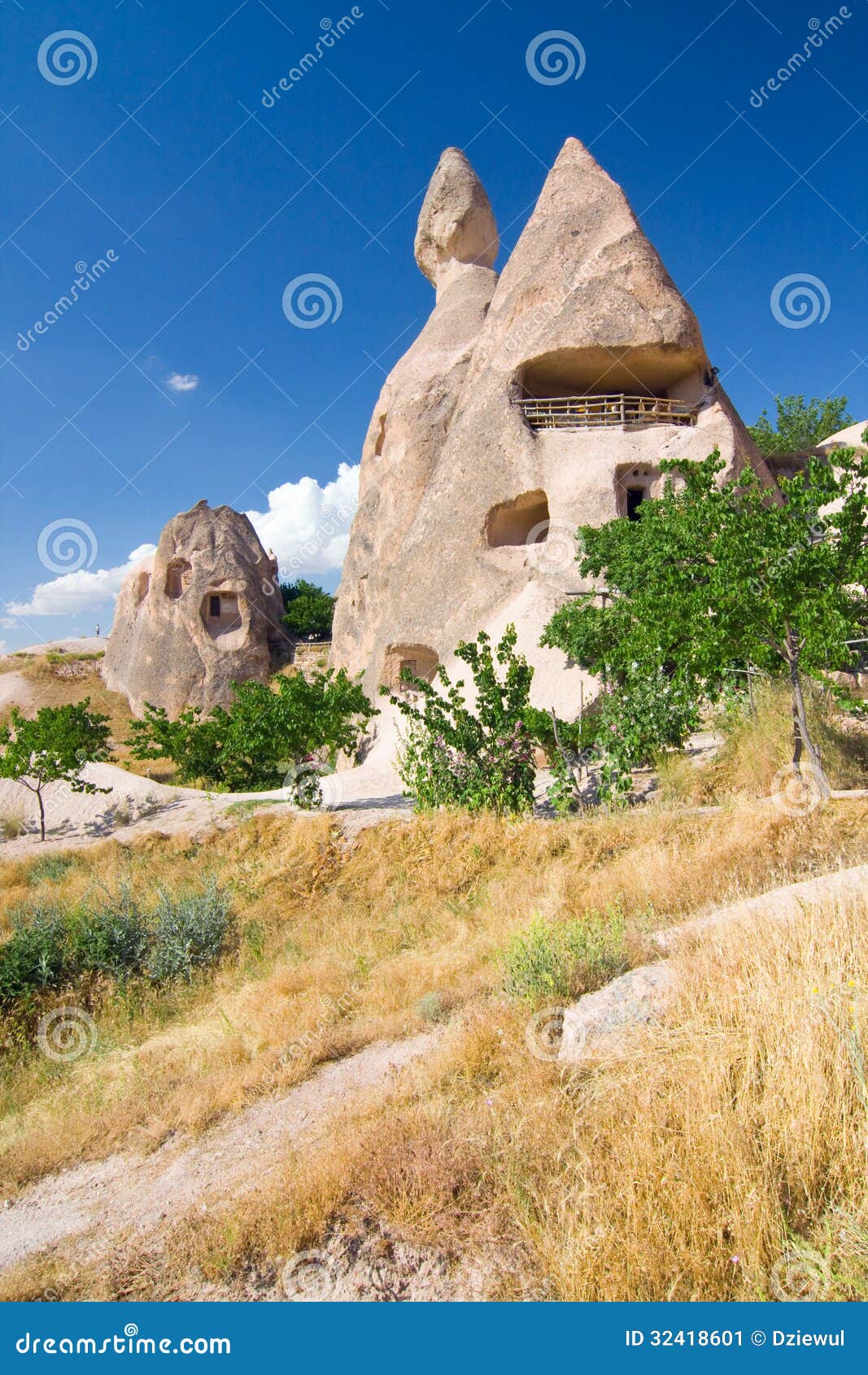 Ortahisar Cave City in Capapdocia, Turkey Stock Image Image of