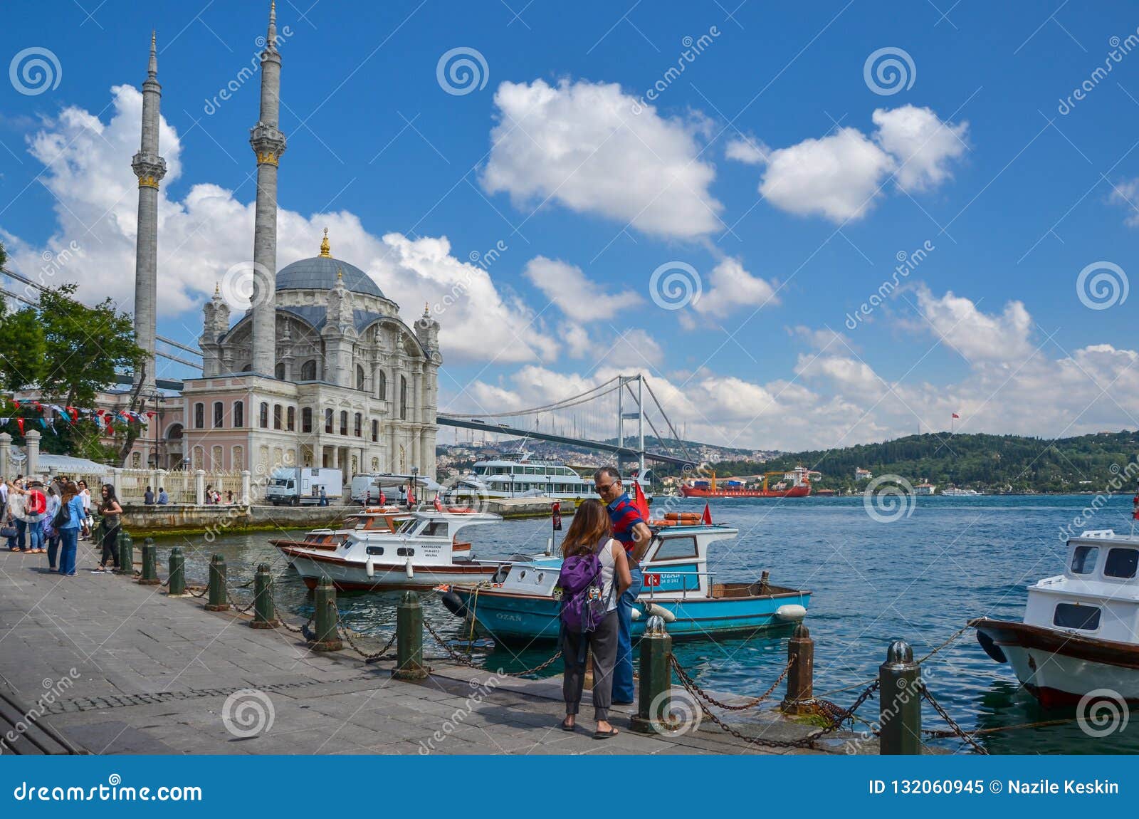 ortakoy mosque and bosphorus bridge istanbul turkey editorial image image of castle clouds 132060945