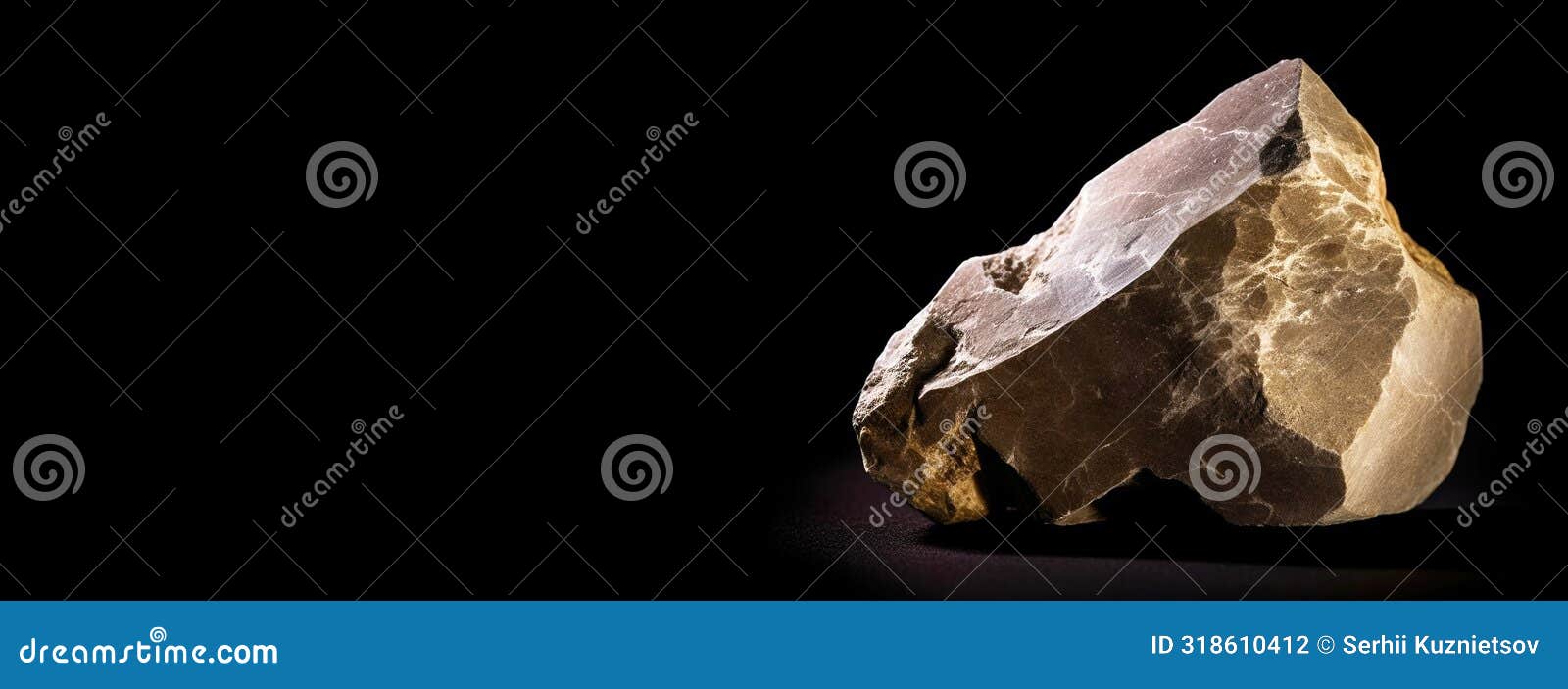 orthoclase fossil mineral stone. geological crystalline fossil. dark background close-up