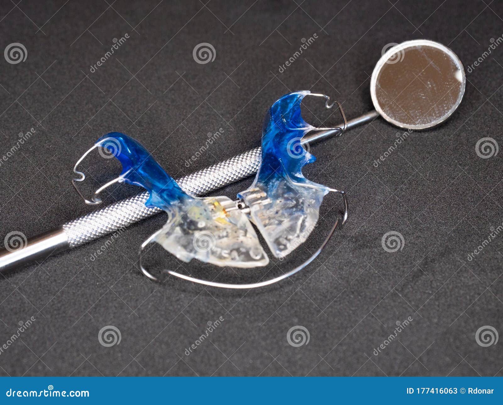 Orthodontic Plate and Dental Instruments Stock Image Image of healthy