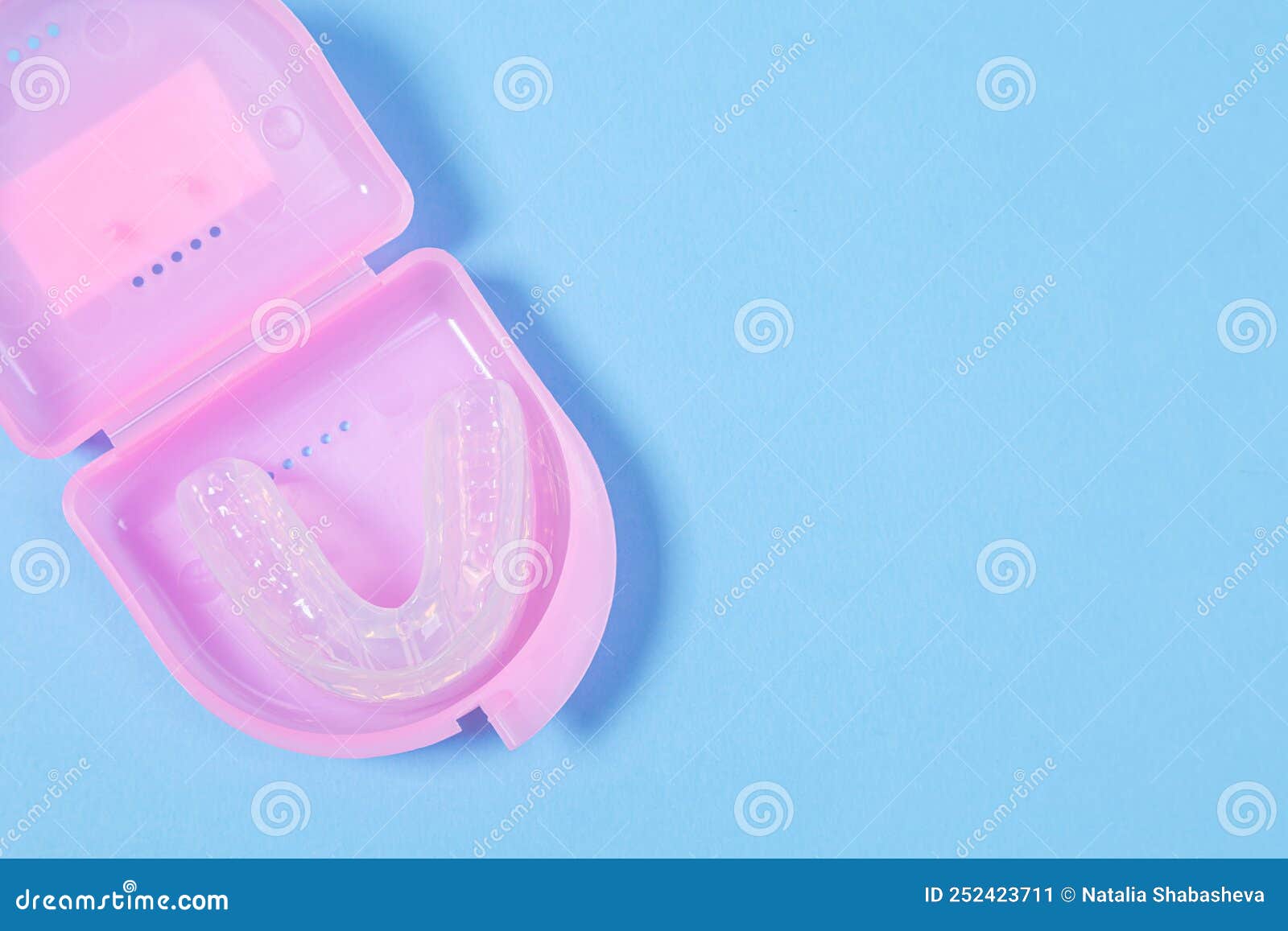 Orthodontic Silicone Simulator. Tray for Teeth in a Case Invisible