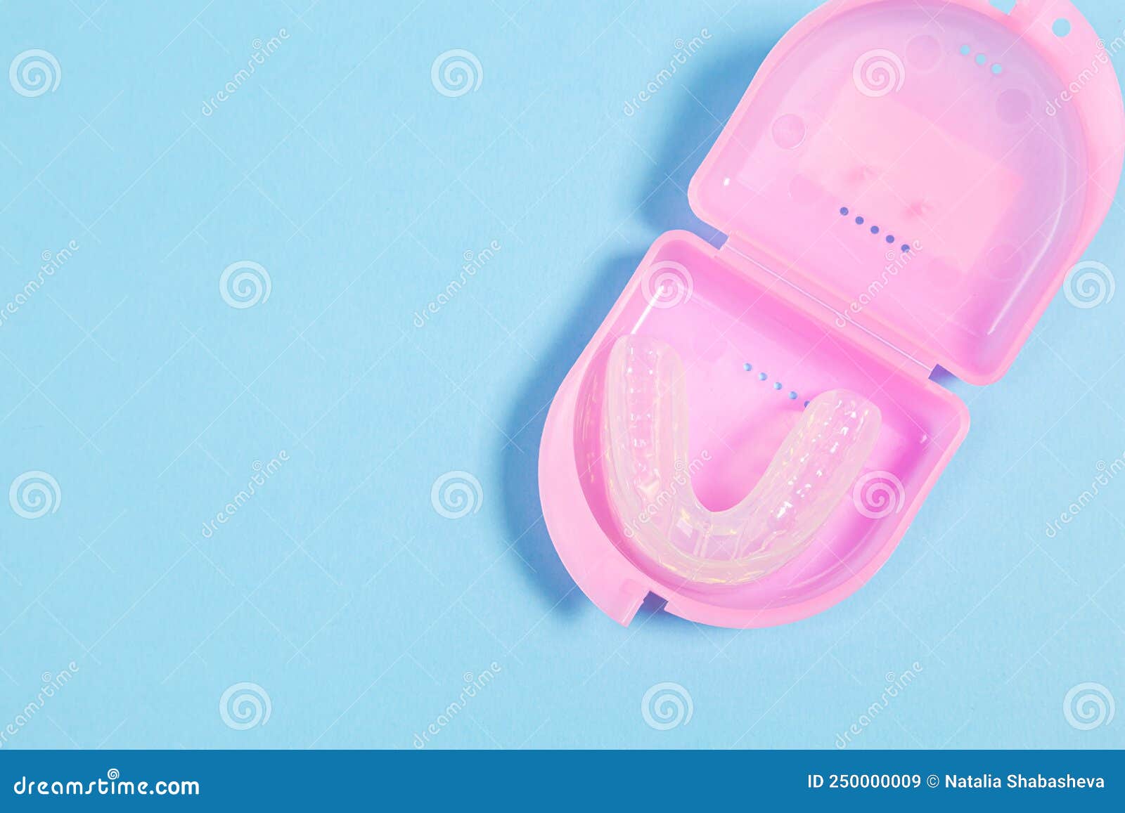 Orthodontic Silicone Simulator. Tray for Teeth in a Case Invisible Leveling Brackets Stock Image