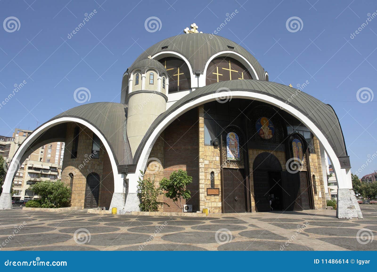orthodox temple in a modernist style