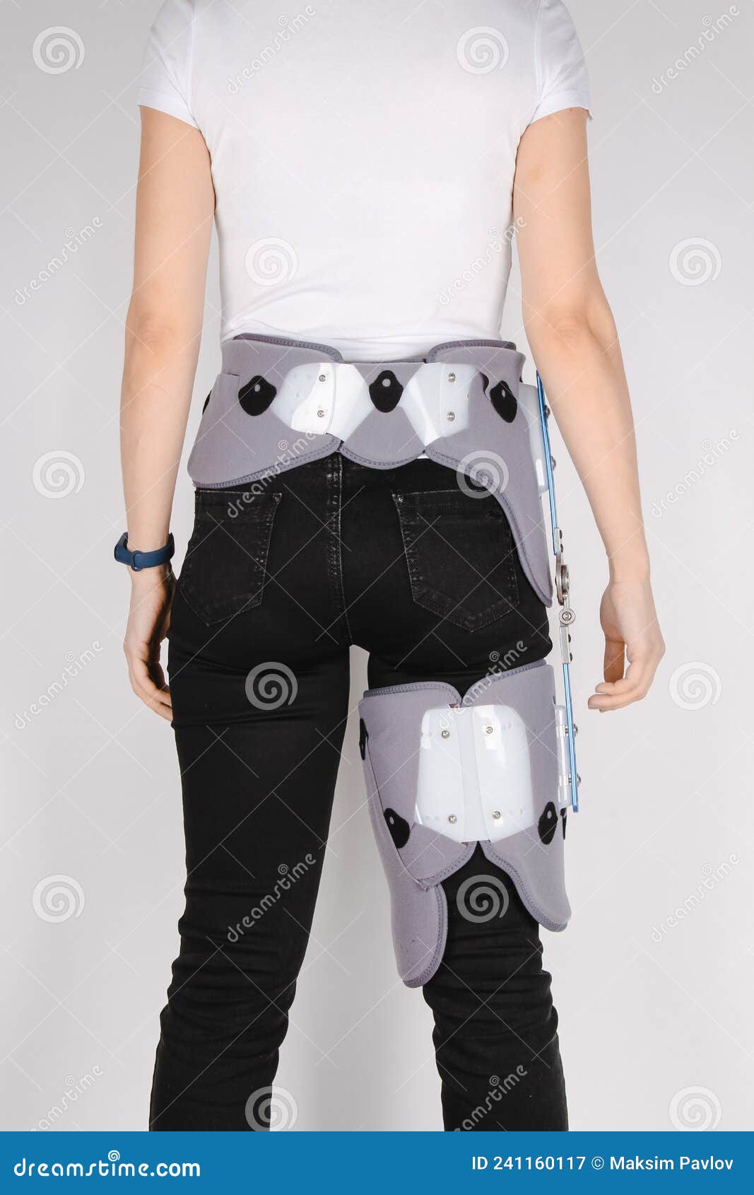 Orthopedic Adjustable Support Brace for Knee and Hip Fixation. Hip Abduction  Orthosis Stock Image - Image of problem, background: 241160117