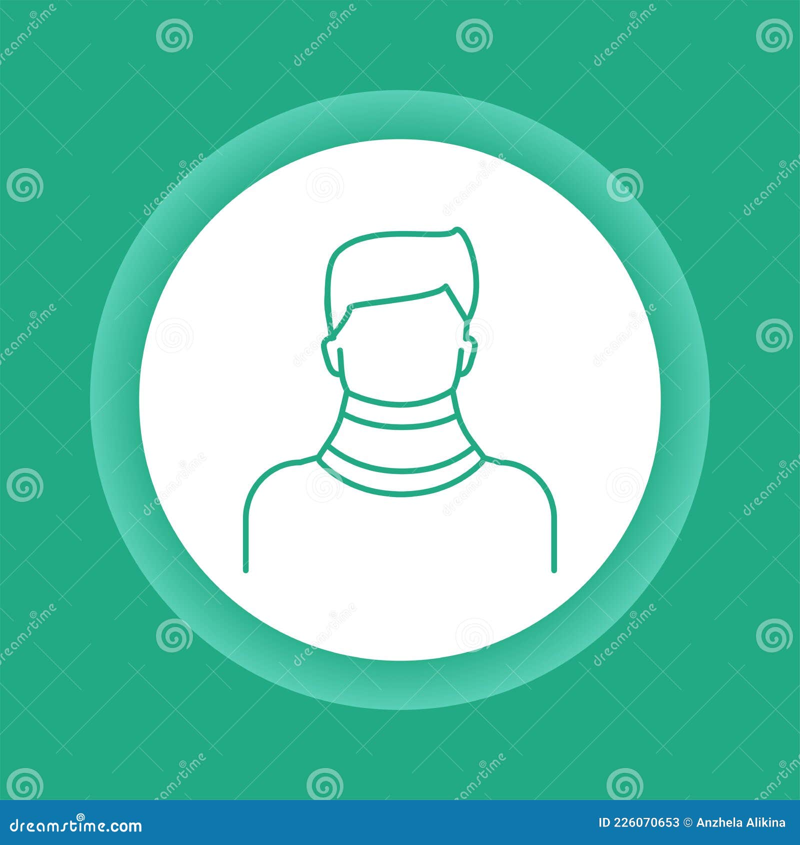 orthopedic cervical neck collar color button icon.