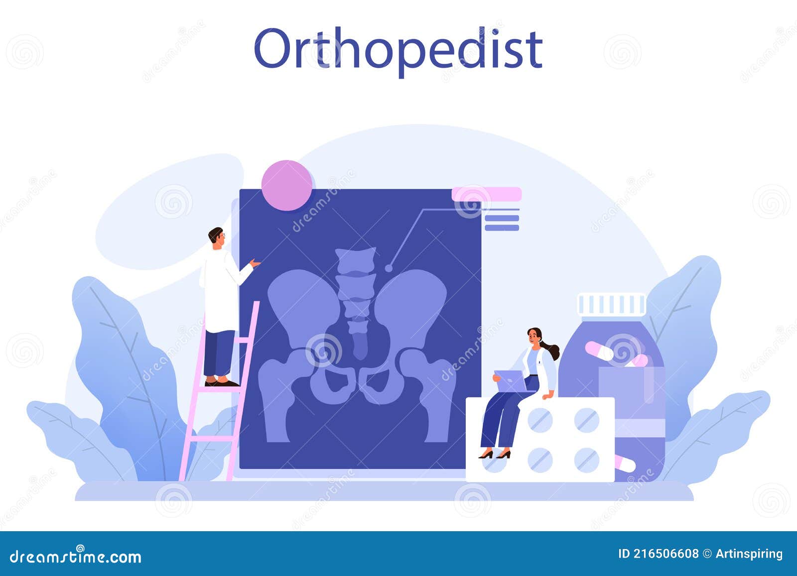 Orthopedics Doctor. Idea of Joint and Bone Treatment Stock Vector ...