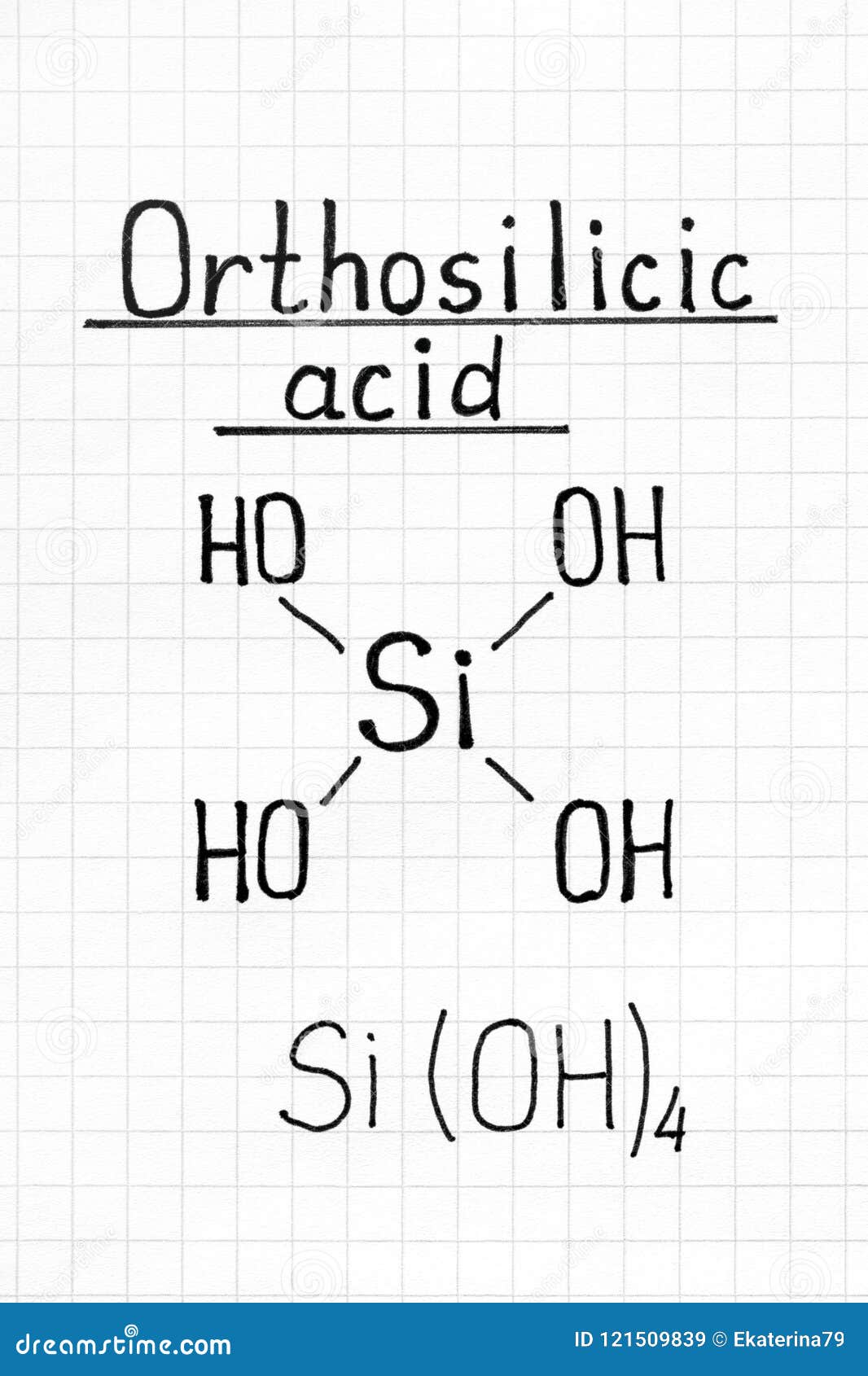 Orthosilicic酸化学式库存例证 插画包括有