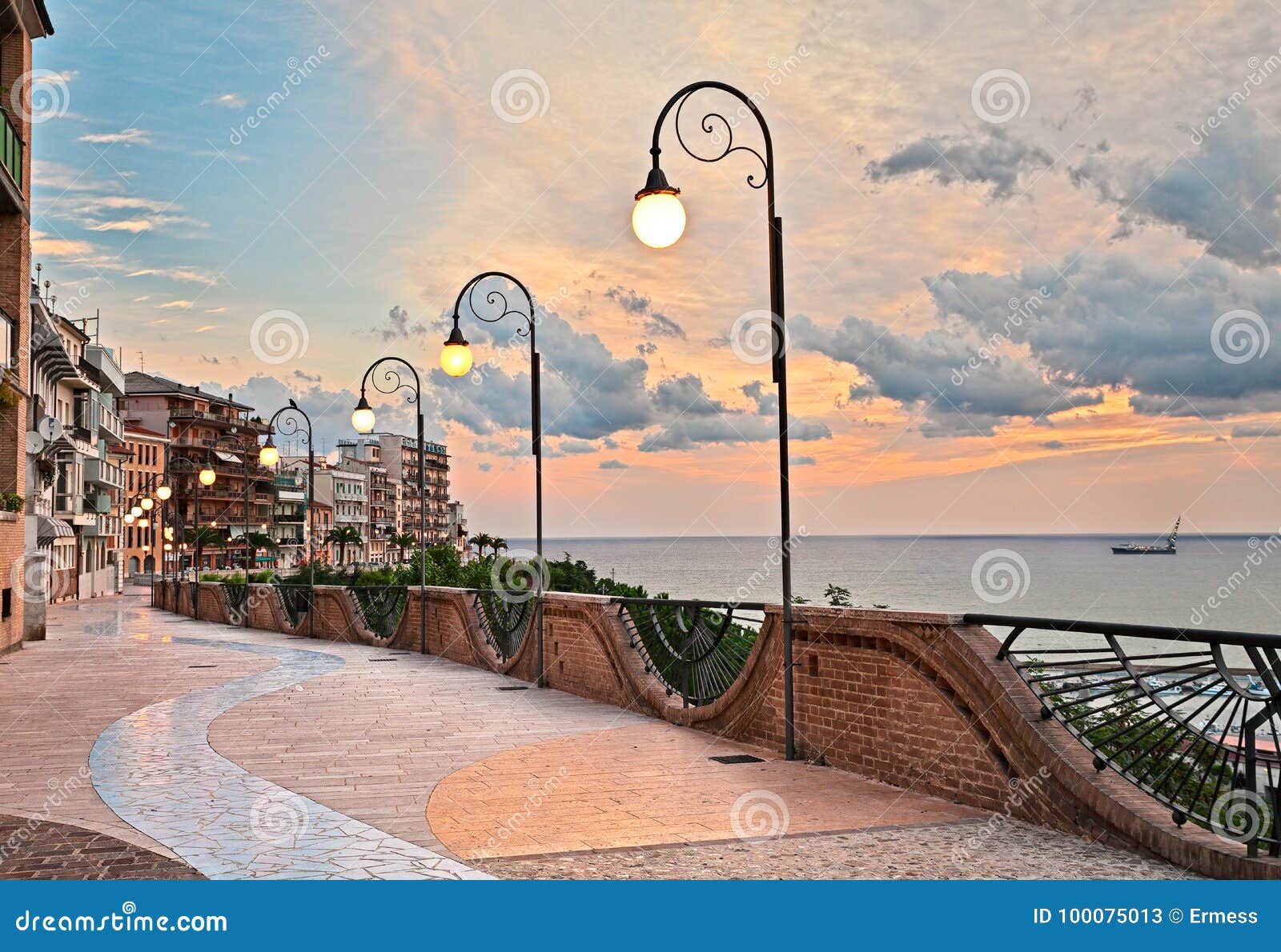 Ortona, Abruzzo, Italy: Seafront At Dawn, Beautiful ...