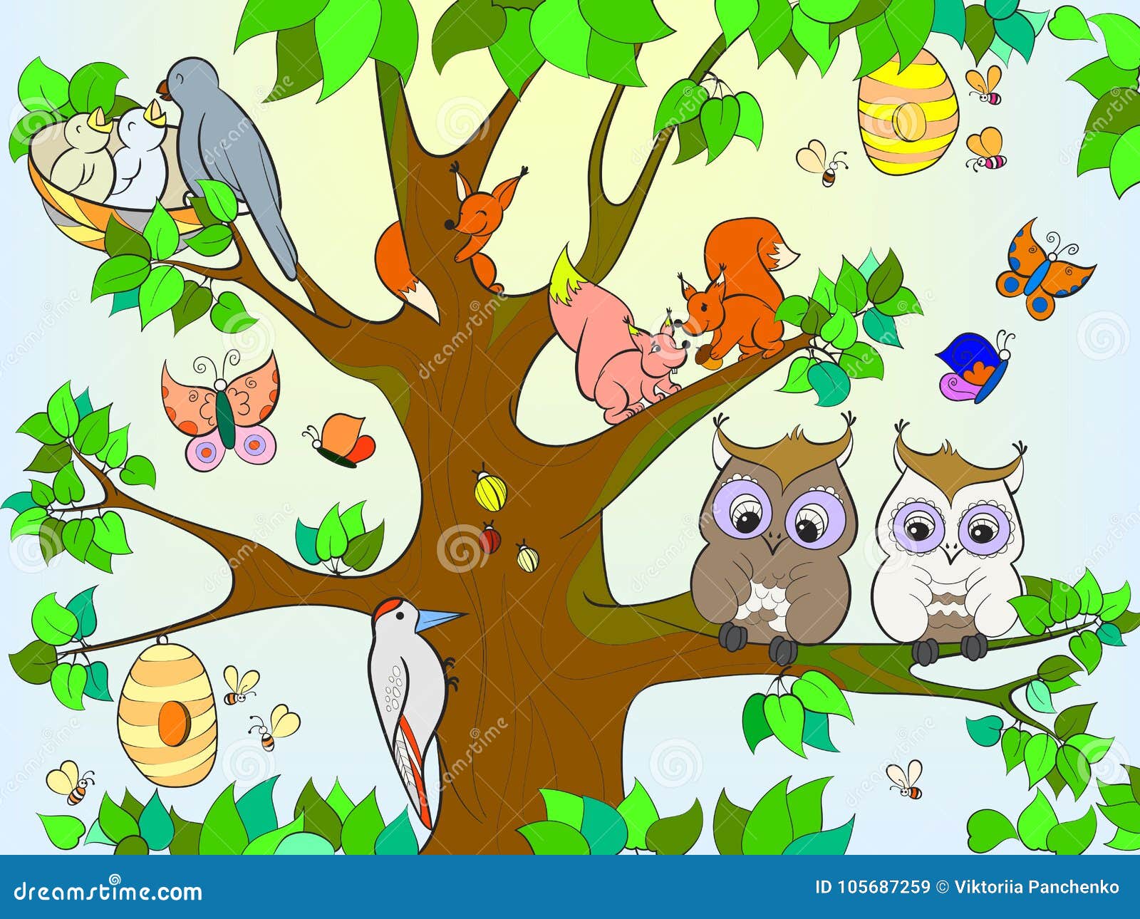 Os Animais E Os P ssaros Que Vivem Na Colora o Da rvore Para Desenhos forest-animals-list-of-forest-animals-name-with-images-animal