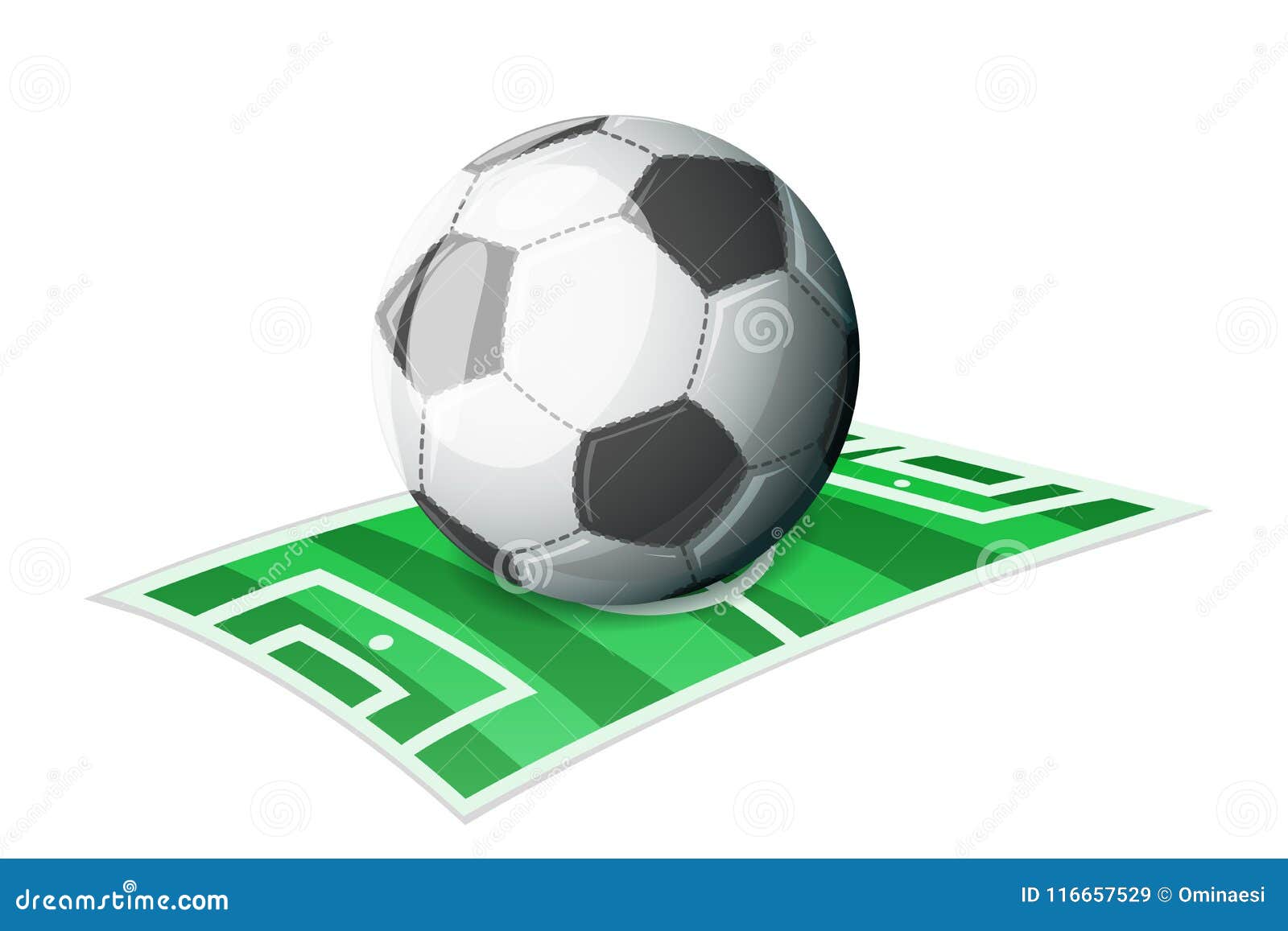 Ilustração de ícone de desenho animado de bola de futebol