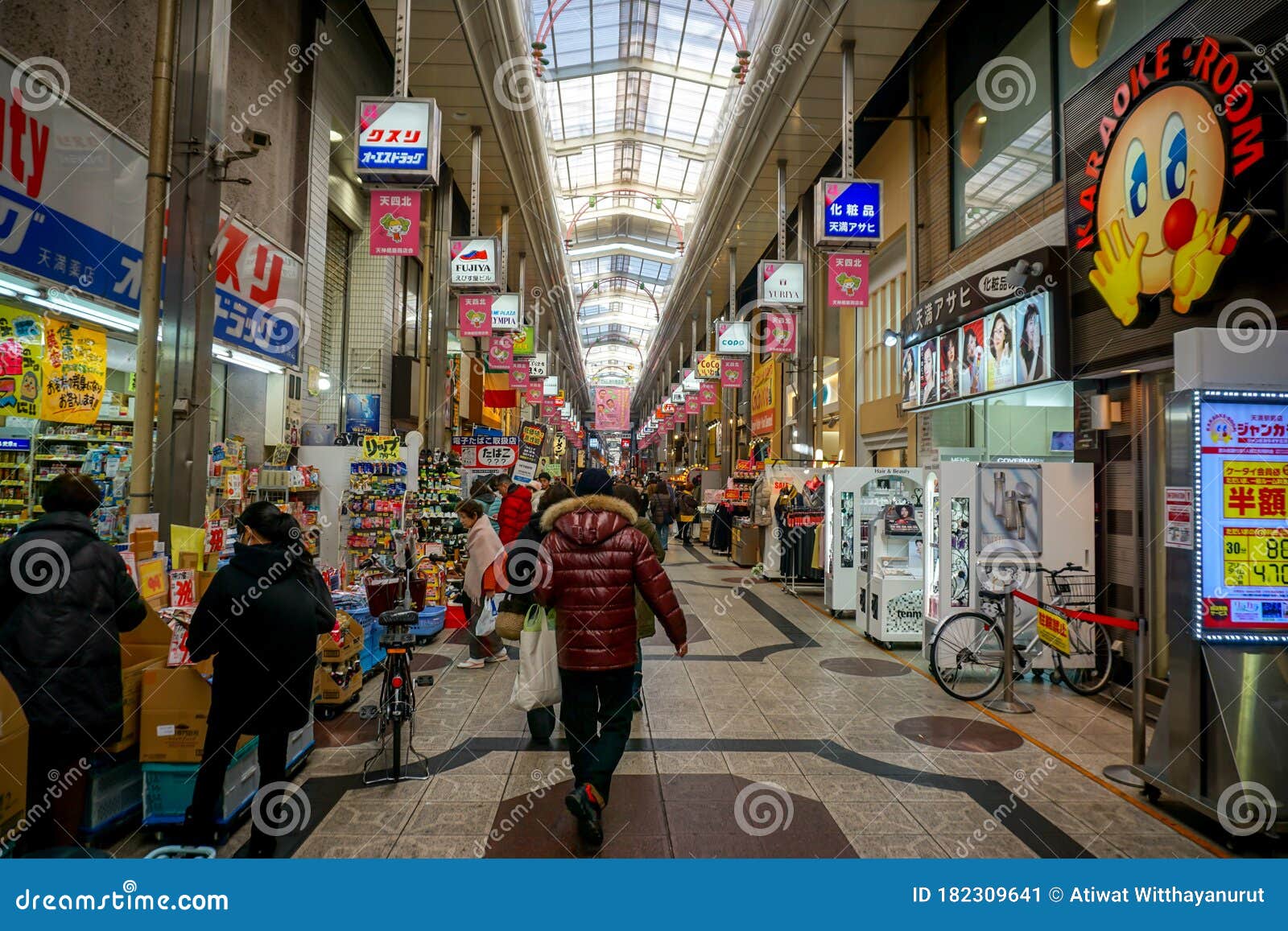 Tenjinbashisuji Shopping Street Editorial Photo Image Of Downtown Covering