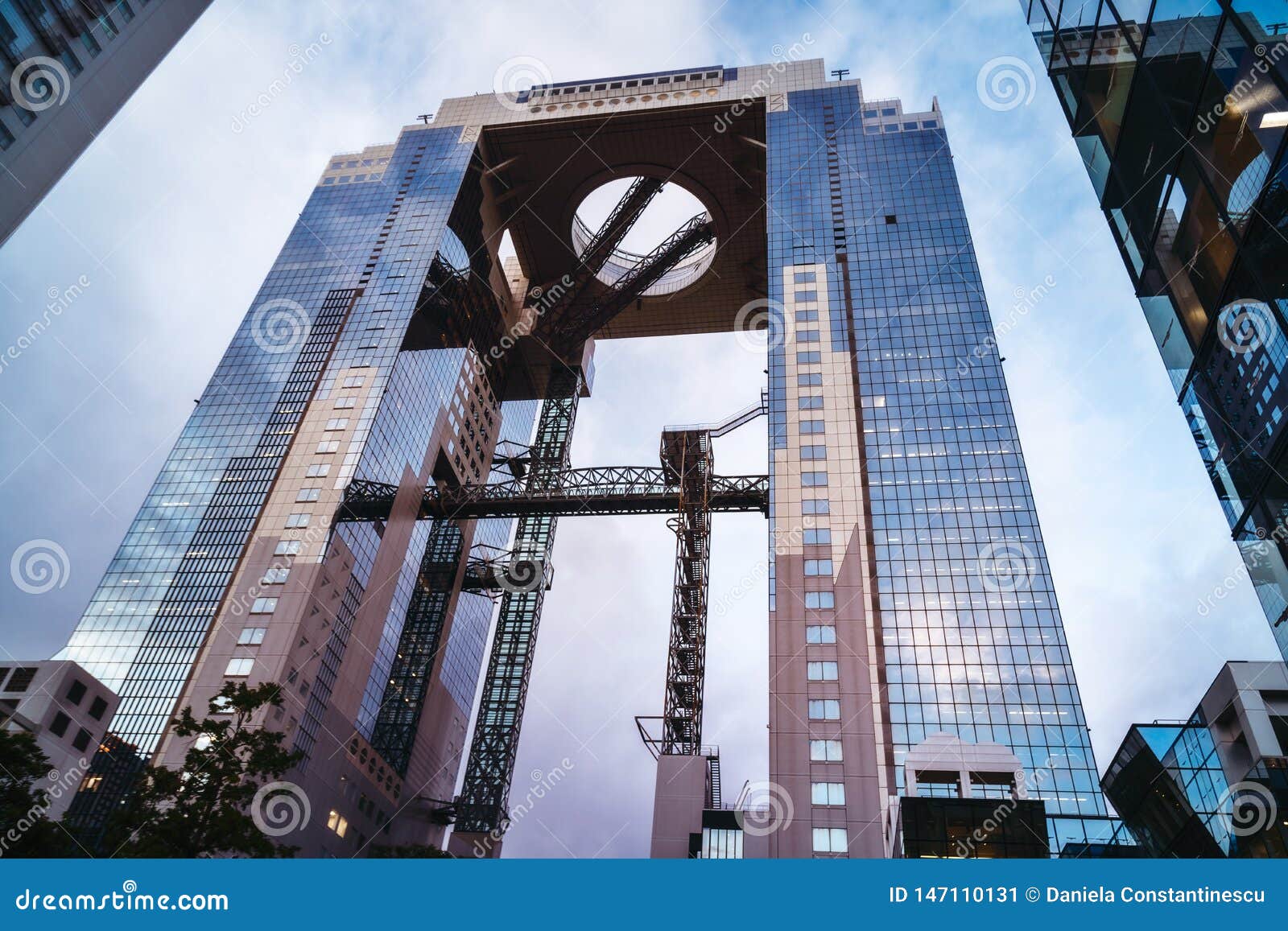 Futuristic Twin Tower Umeda Sky Building In Osaka Japan Editorial Photo Image Of Famous Contemporary