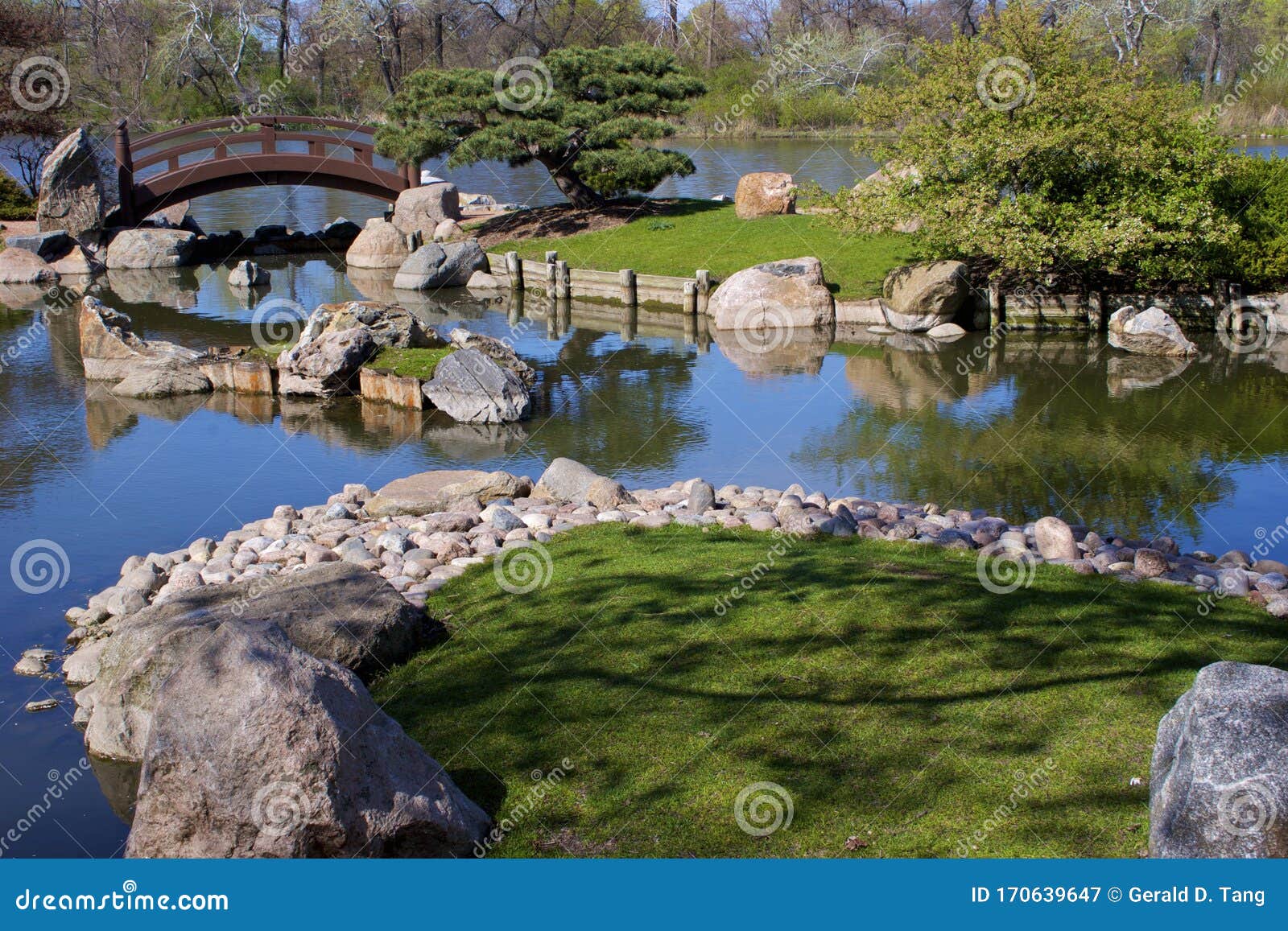 Osaka Japanese Garden 706878 Stock Image Image Of Park Moon