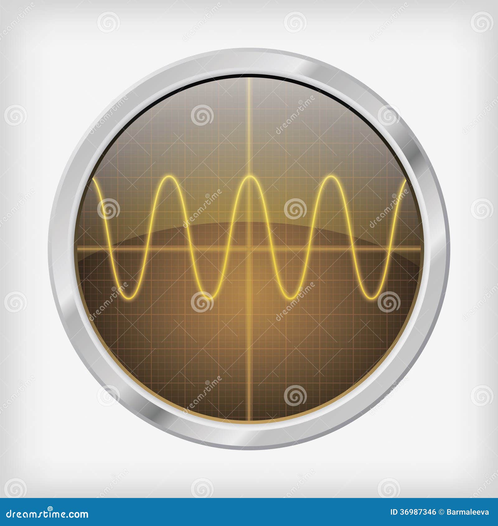 Oscilloscope stock vector. Illustration of symbol, element 36987346