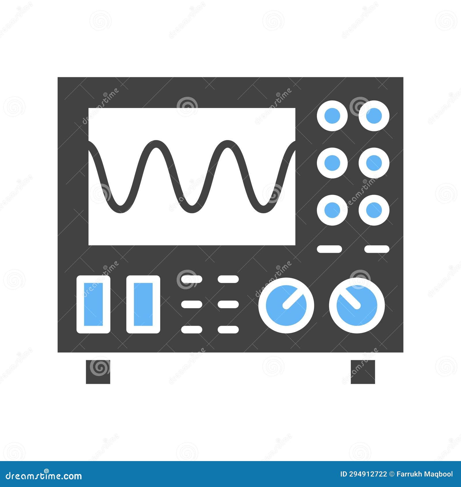 Oscilloscope Icon Vector Image. Stock Vector Illustration of isolated