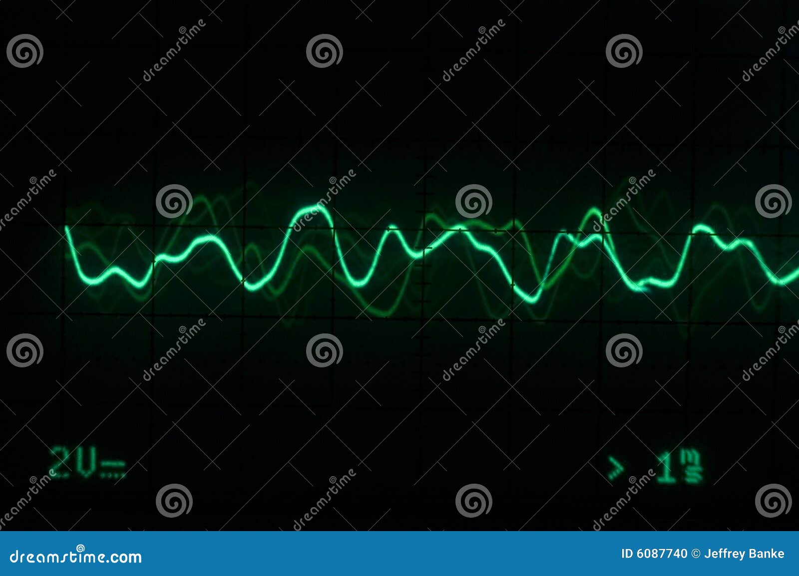 Oscilloscope Trace To Music Picture. Image 6087740