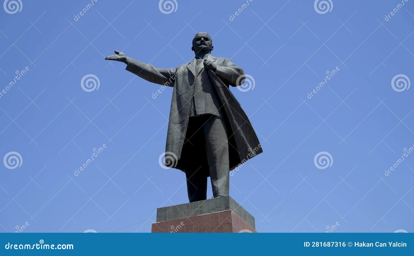 Vladimir Lenin Statue in Osh City, Kyrgyzstan Stock Footage - Video of ...