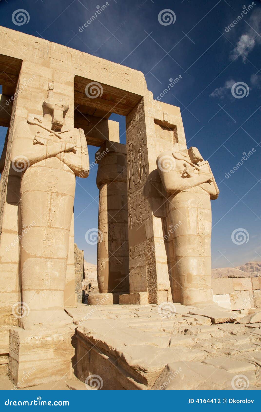 Osiris Statues.Temple of Ramesses II. Egypt Stock Photo Image of