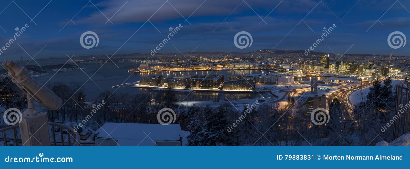 oslo skyline winter morning