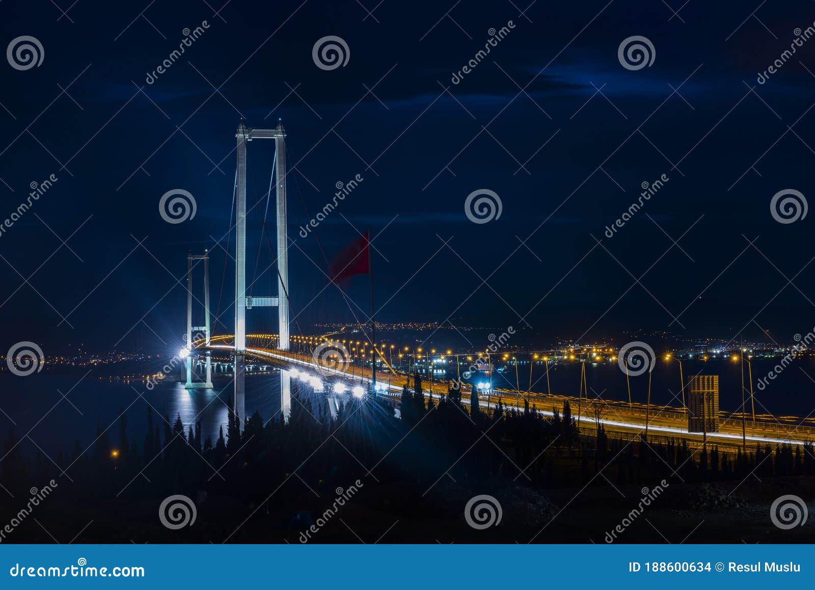 osman gazi bridge in izmit, kocaeli, turkey