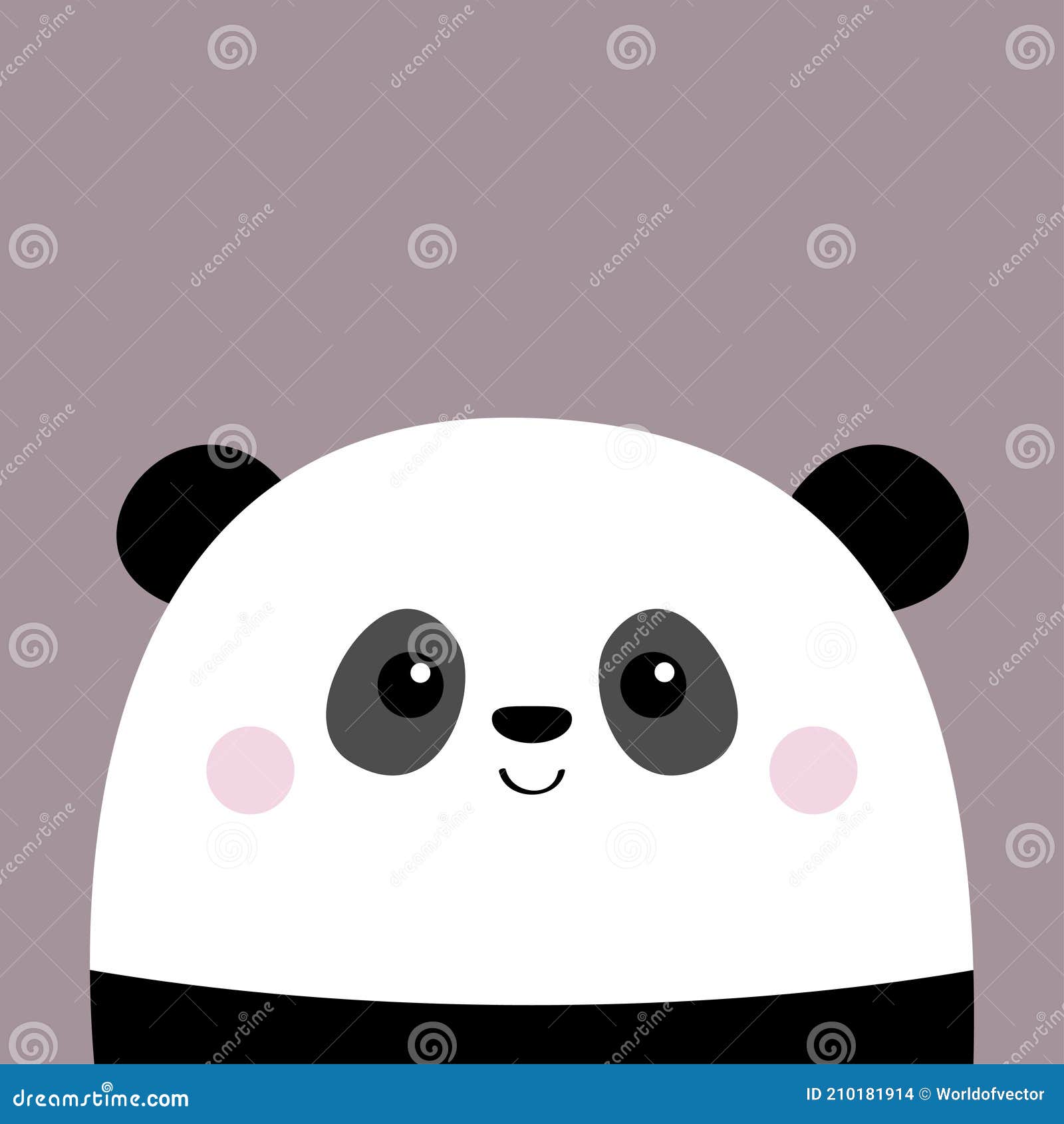 Oso Panda Lindo. Cara De Cabeza Divertida. Mejillas Rosadas. Personaje De  Caricatura Kawaii. Feliz Día De San Valentín. Plantilla Ilustración del  Vector - Ilustración de tarjeta, azul: 210181914