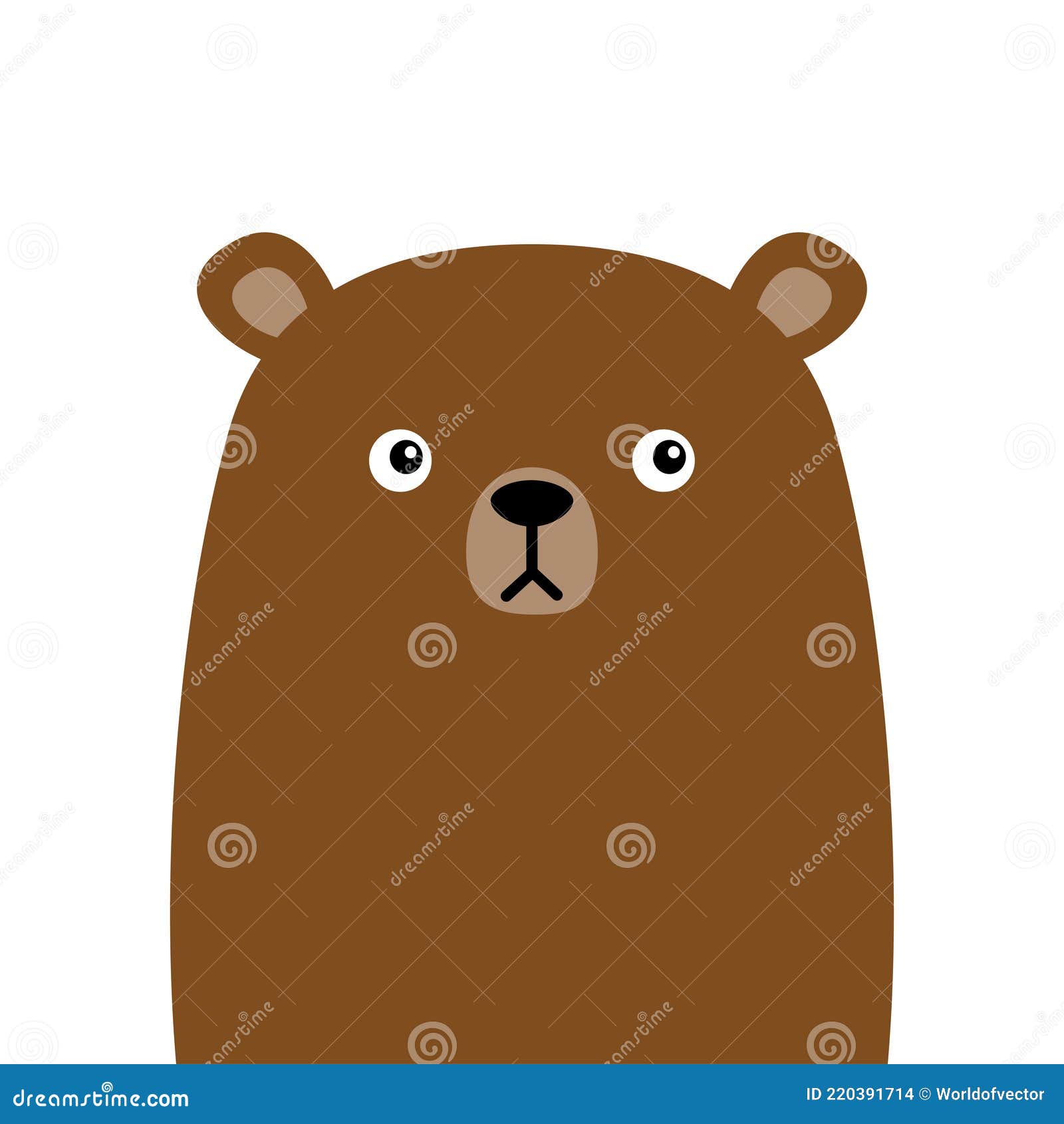 Oso Pardo Lindo Grizzly. Cara De Cabeza Divertida. Personaje De Dibujos  Animados Kawaii. Feliz Día De San Valentín. Plantilla De T Ilustración del  Vector - Ilustración de libro, historieta: 220391714